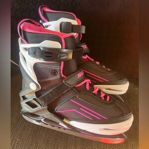 Women's Black and Pink Ice Skates